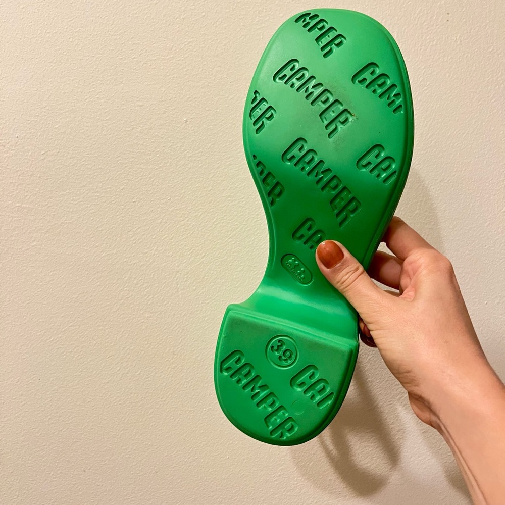 Camper Thelma Green Block Heel Sandals - Picture 4 of 5